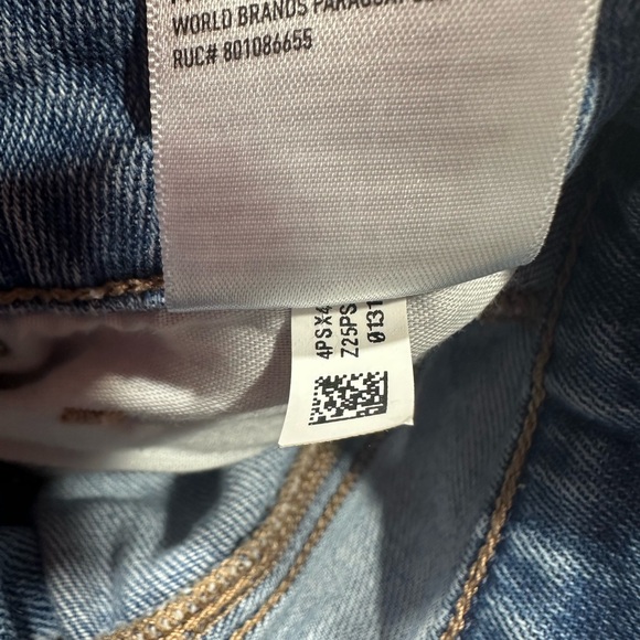 American Eagle Outfitters Light Blue Distressed Straight Leg Mom Jeans - Picture 10 of 12